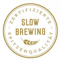 Slow Brewing Gütesiegel in Gold